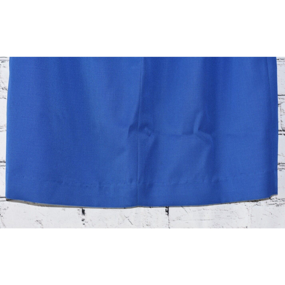 Vintage Valentino Studio Designer Royal Blue Wool Pencil Skirt 40/6 - Picture 5 of 6